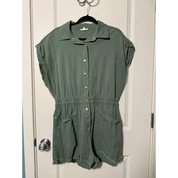 VICI army green romper, L - Image 2