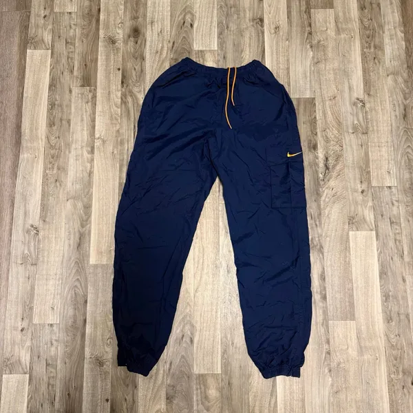 Vintage Nike Retro Navy Blue Baggy Cargo Windbreaker Track Joggers Small - Image 2