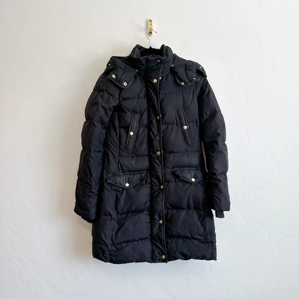 J.Crew | Wintress Long Hooded Down Puffer Coat‎ in Black | Blogger's Favorite - Image 3