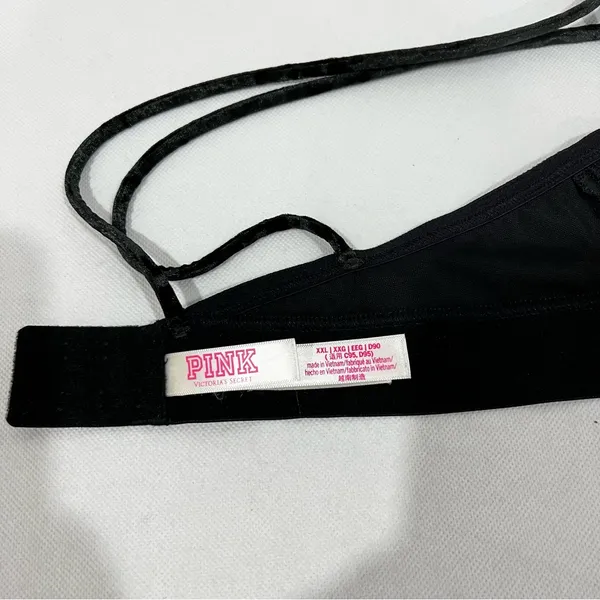 Pink Victoria's Secret Velvet Bralette Bra Size XXL Strappy Back - Image 11