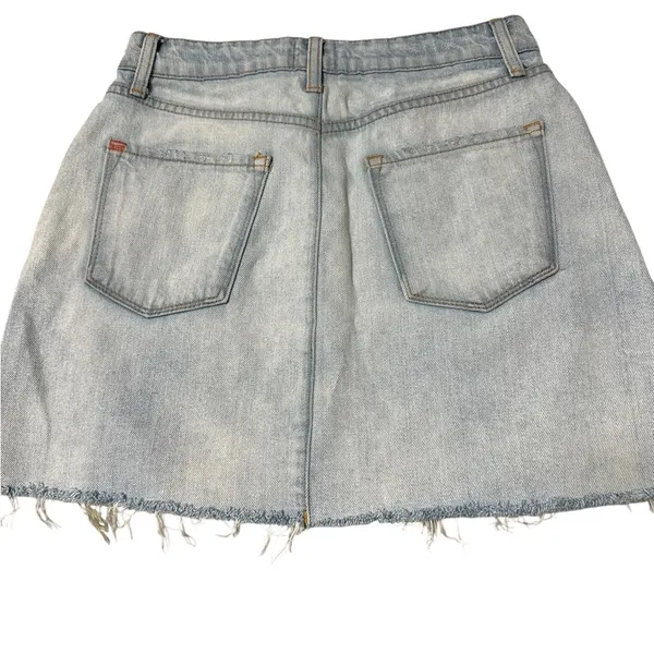 BDG Light Blue Distressed Denim Mini‎ Skirt - Image 4