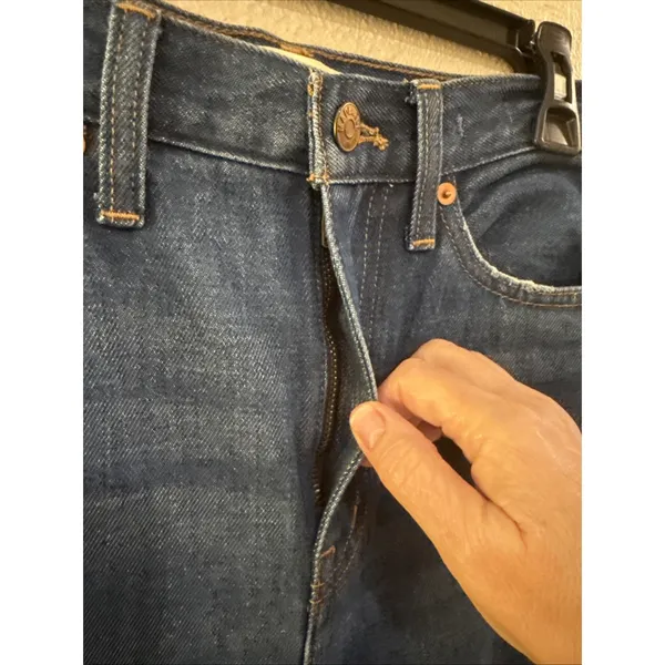 Madewell Baggy Straight Jeans Medium Dark Wash Denim Blue‎ Womens Size 26X30 EUC - Image 2