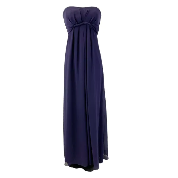 Vineyard‎ Collection Women 4 Bridesmaid Dress Strapless Purple Twist Chiffon - Image 4