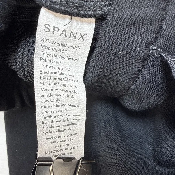 SPANX AirEssentials Womens Tapered Jogger Pants Size M Black Drawstring‎ Pockets - Image 6
