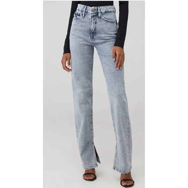 Good American Vintage 90s Straight Leg Jeans Patchwork Pocket Grunge Indie 12/31 - Image 2