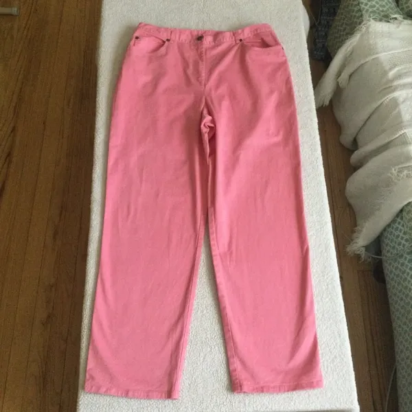 Colored Jeans Stretch High Rise Salmon Pink - Sz 12 - Image 2