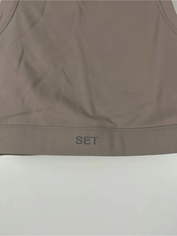 Set Active Taupe Sports bra top size small - Image 2