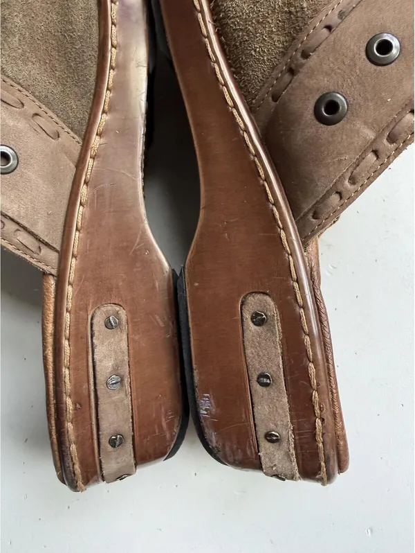 Børn Suede Buckle Mule Clogs Size 10/42 Brown - Image 6