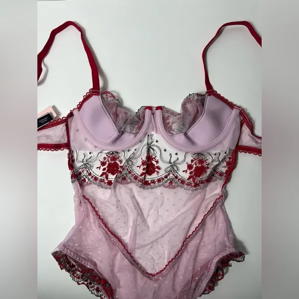 Victoria's Secret Very Sexy Push Up Rosebud Wicked Lingerie Teddy One Piece - Image 6