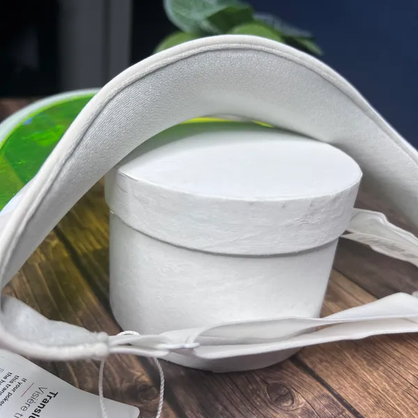 Lululemon Translucent Visor NWT Adjustable One Size (Green White) - Image 9