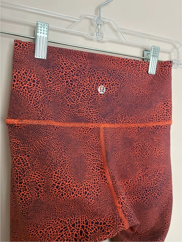 Lululemon Wunder Train High-Rise Short 8" Crackle Glaze Orange - Image 5