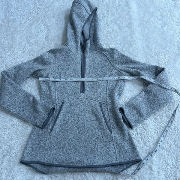 Lululemon Women Fleece & Thank You Pullover Heather Grey 4 Yoga Athleisure Luxe - Image 4