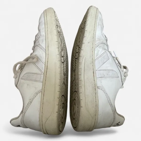 Veja V-10 Leather Lace-Up Perforated Sneakers in Women’s US 9 - Image 7
