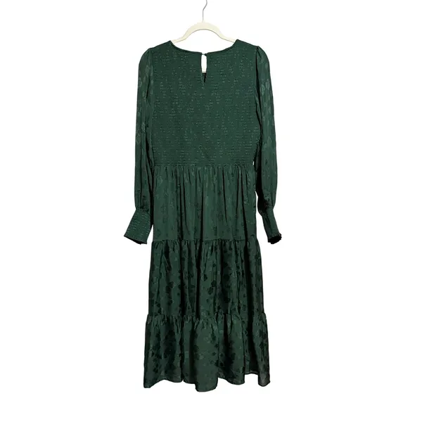 Baltic‎ Born Stockholm Smocked Maxi Dress Dark Green sz XL - Image 5