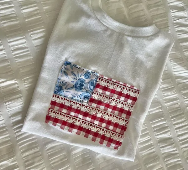 usa flag baby tee Size xs - Image 2