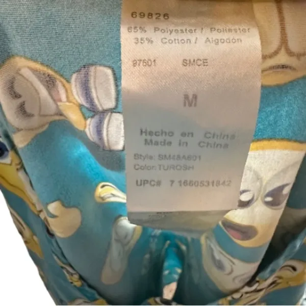 Scrub Central Smiley Faces Scrub Shirt Blue Size M - Image 4