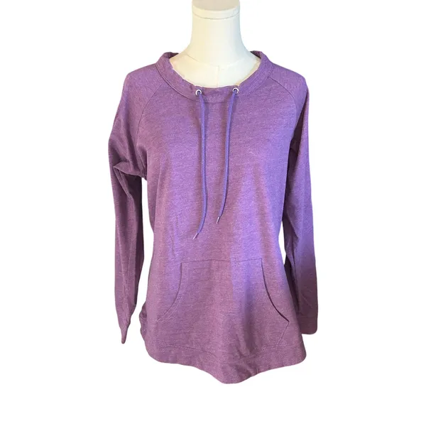 Flying colors purple active pull-over long sleeve top medium USA yoga workout - Image 2