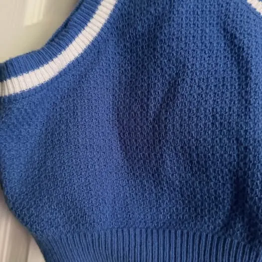 Women's Knit Crop Tank - Size XL, Lake Blue - Image 2