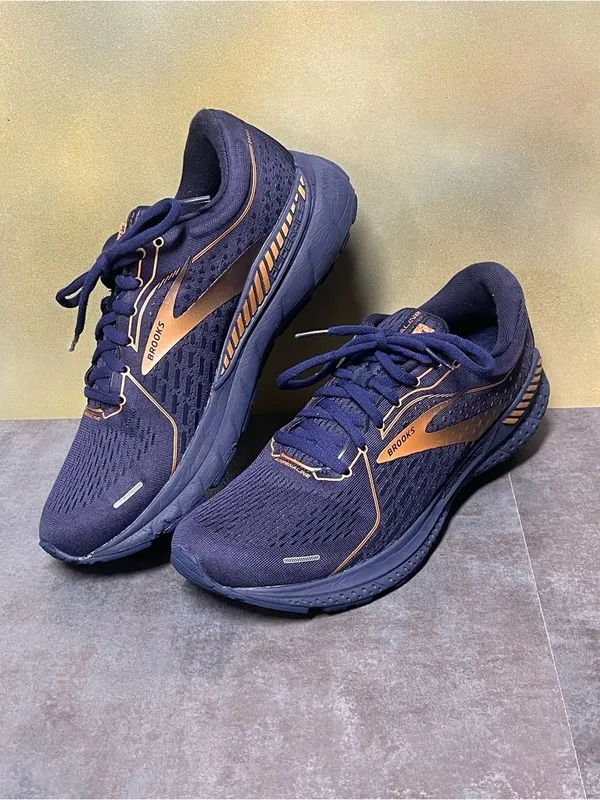 Brooks Adrenaline GTS 21 Women's Blue/Gold Running Shoes Size 11B - Image 14