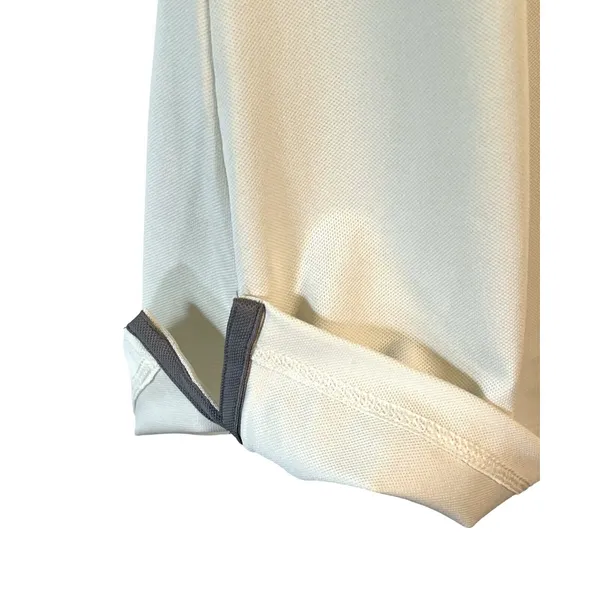 Ralph Lauren Top Womens Size L Cream Gray Short Sleeve Zip Golf Tennis NWT - Image 7