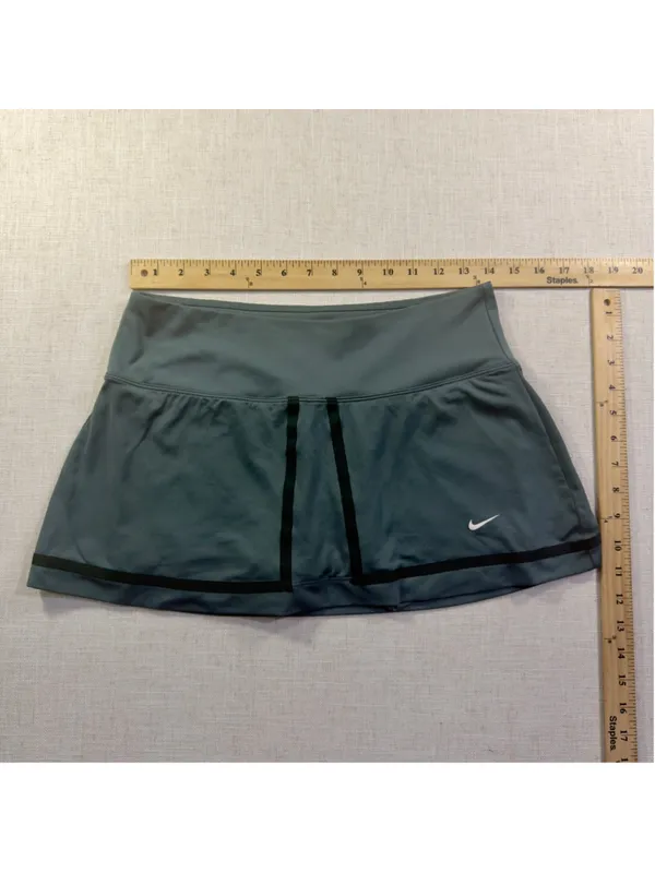 Nike Women’s Medium Grey Dri-FIT Tennis Skort Pleated Golf Athletic Skirt M - Image 3
