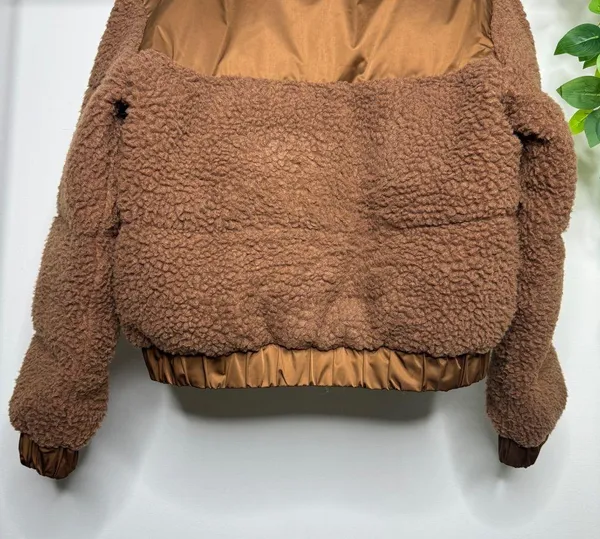 Abercrombie & Fitch Ultra Cropped Mini Puffer Fleece Jacket size Small *FLAWED* - Image 7