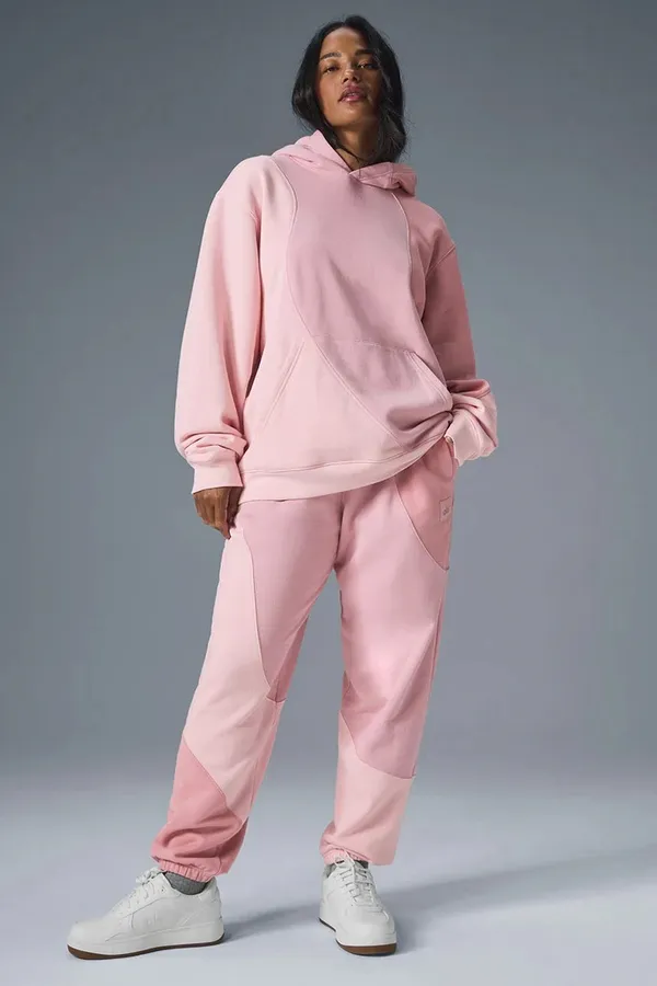 Alo Make Waves Hoodie Sunset Pink Tonal Small - Image 2