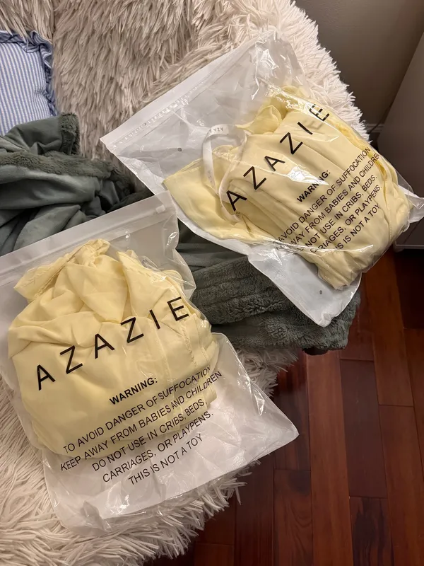 Azazie Bridesmaid Dress Arnelle Lemon Sorbet - Image 2