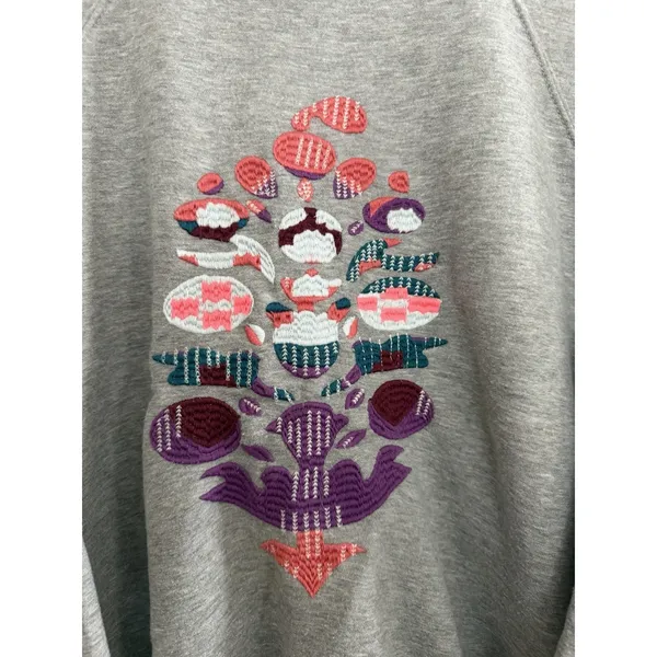 Free People Movement On Your Mark‎ Mock Neck Sweatshirt Gray Women's Size Small - Image 8