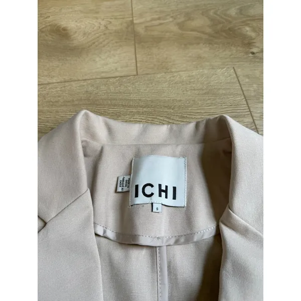 NWT ICHI Kate Knit Blazer doeskin‎ single button stretch beige $109 size S 2 - Image 3