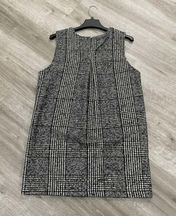 Black And White Plaid mini Dress - Image 3