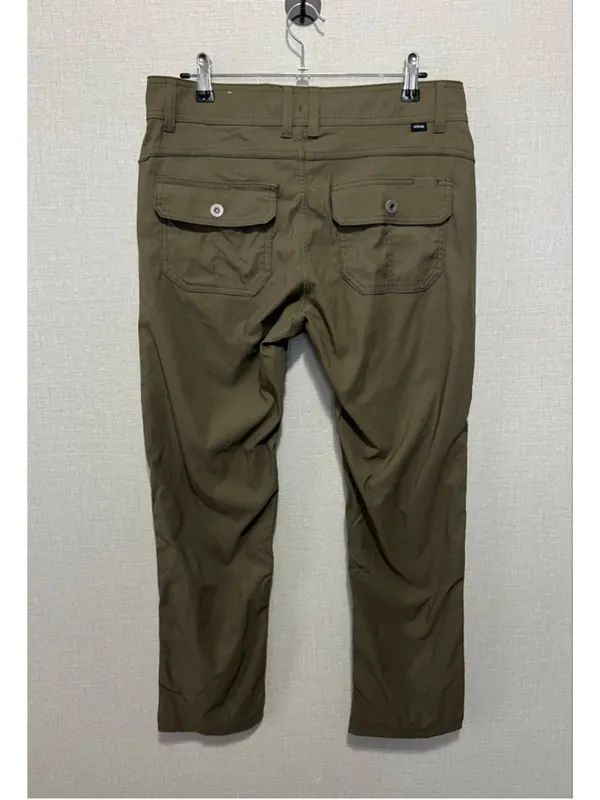 prAna Olive Green Straight Fit Stretchy Outdoors Hiking Utility Pants - Image 4