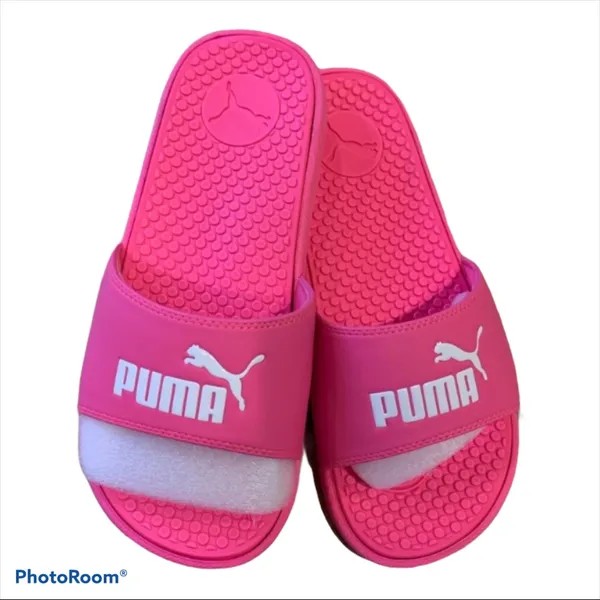 Puma Pink Slides Shower Shoes Sandals Beach Pool Womens 8 - Image 4
