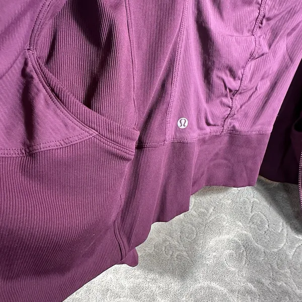 Lululemon In Flux Womens 10 Jacket Regal Plum Purple Reversible Full Zip Hoodie - Image 11