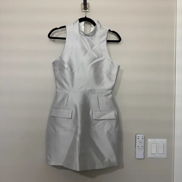 Amanda Uprichard Everhart Satin Twill Mini Dress S - Image 2