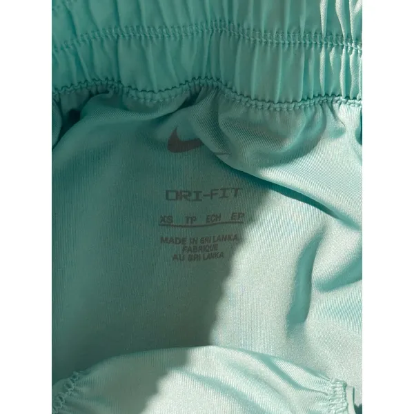 Nike Dri Fit Women's Aqua Mint‎ Running Shorts High Waist XS - Image 4