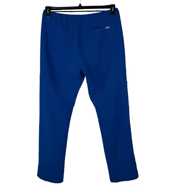 Figs Technical Collection Large Scrubs Pants Elastic Waist Pockets Straight Blue - Image 5