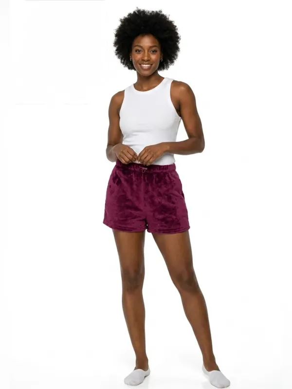 Angel Kiss Sherpa Loungewear Shorts Purple NWT Large - Image 10