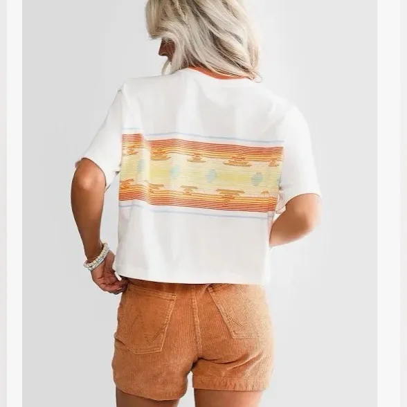 BILLABONG X WRANGLER Women’s Border Line Jaquard Short Sleeve Graphic Tee - Image 4