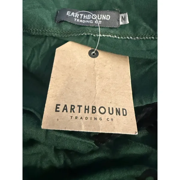 Earthbound Green Mandala shirtTop Keyhole Long Sleeve Boho M whimsigoth festival - Image 7