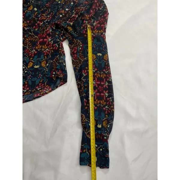 Converse Sheer Floral Long Sleeve Blouse M Cottagecore Dopamine Coquette Girl - Image 7