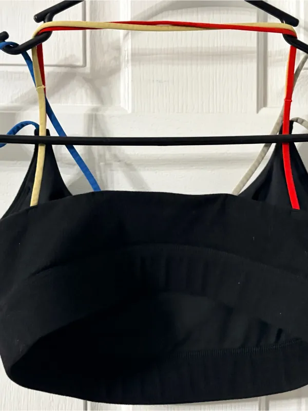 Peloton Black Sports Bra with Multicolor Lettering - Image 5