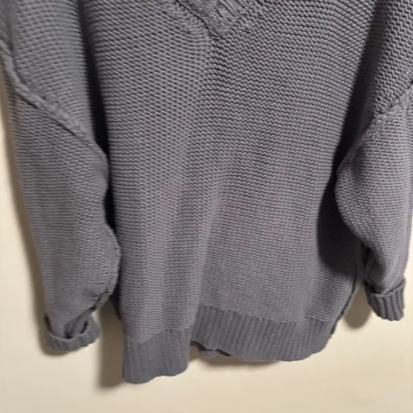 Free People Alli V-neck oversized Sweater Gray- Size XS - Image 8