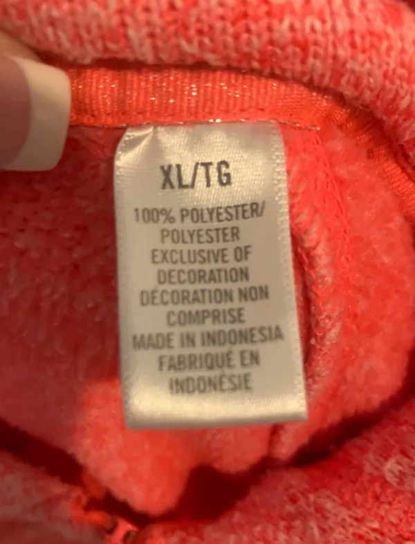 Zip Up Hoodie Pink Size M - Image 4