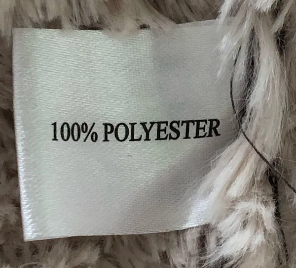 Faux shearling fur sueded cascading draped jacket S - Image 9