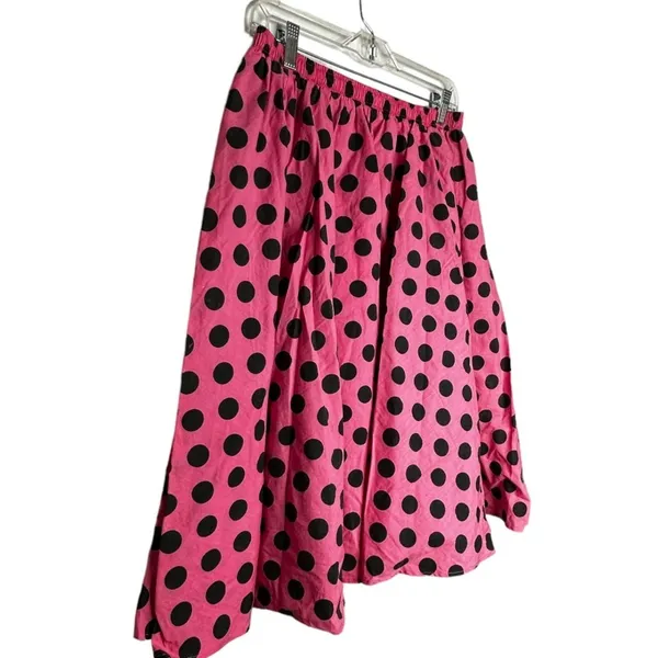 Black‎ & Pink Polka Dot 50's Skirt - Image 2