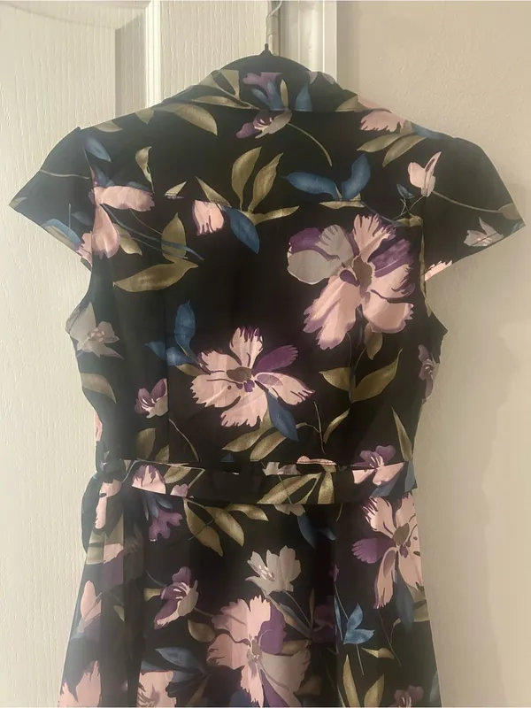 Vintage Floral Print Dress Size Small - Image 8