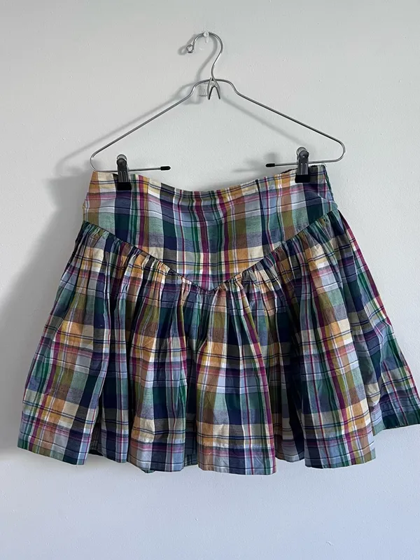 Maeve Anthropologie Plaid Mini Skirt Size M Preppy Y2K Cottagecore - Image 4