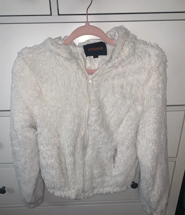 Ambiance Apparel White Winter Faux Fur Zip-up Jacket - Image 3