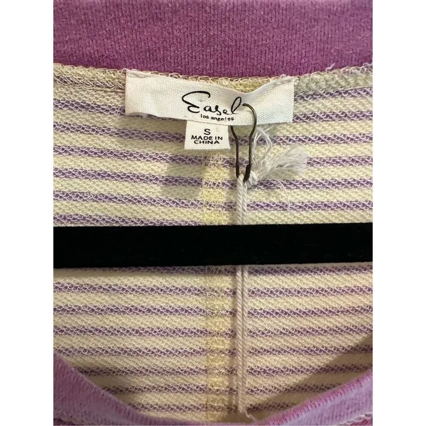 Size S (Oversized) Easel Los Angeles Mineral Washed Stripe Mix & Match Terry Kni - Image 6